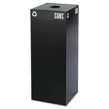 Safco® Public Square Can-recycling Container, Square, Steel, 37 Gal, Black freeshipping - TVN Wholesale